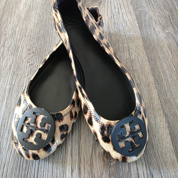 Tory Burch Women's Leopard Print Ballet Flats Size 9M - Picture 2 of 10